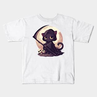 reaper cat Kids T-Shirt